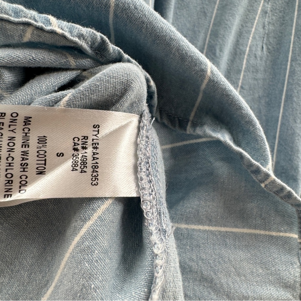 Sadie & Sage Blue Ruffled Cotton Dress – Size Small - Picture 8 of 8